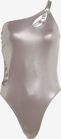 ADIDAS ORIGINALS Bustier Badeanzug in Silber: predná strana