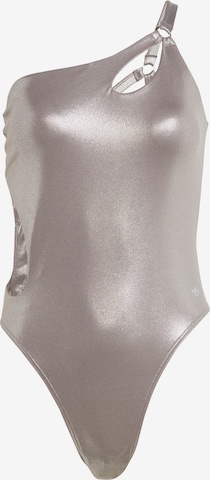 ADIDAS ORIGINALS Bralette Swimsuit in Silver: front