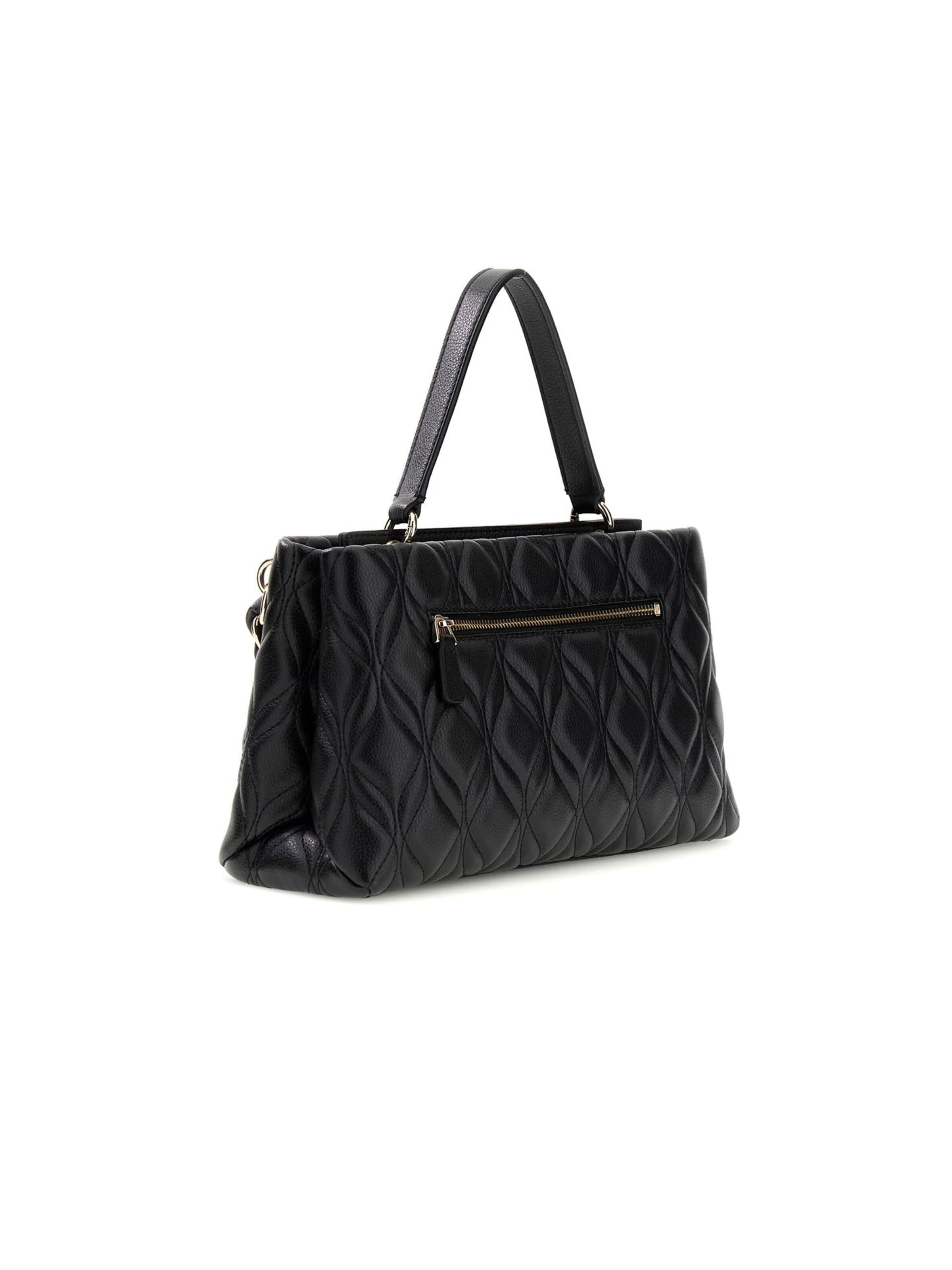 GUESS Handtasche 'Maxine 2 Comp Satchel'‌‌‌‌‌‌‌‌ in Schwarz