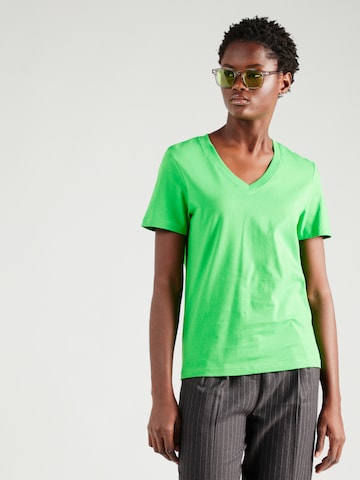 T-shirt 'ESSENTIAL' SELECTED FEMME en vert : devant