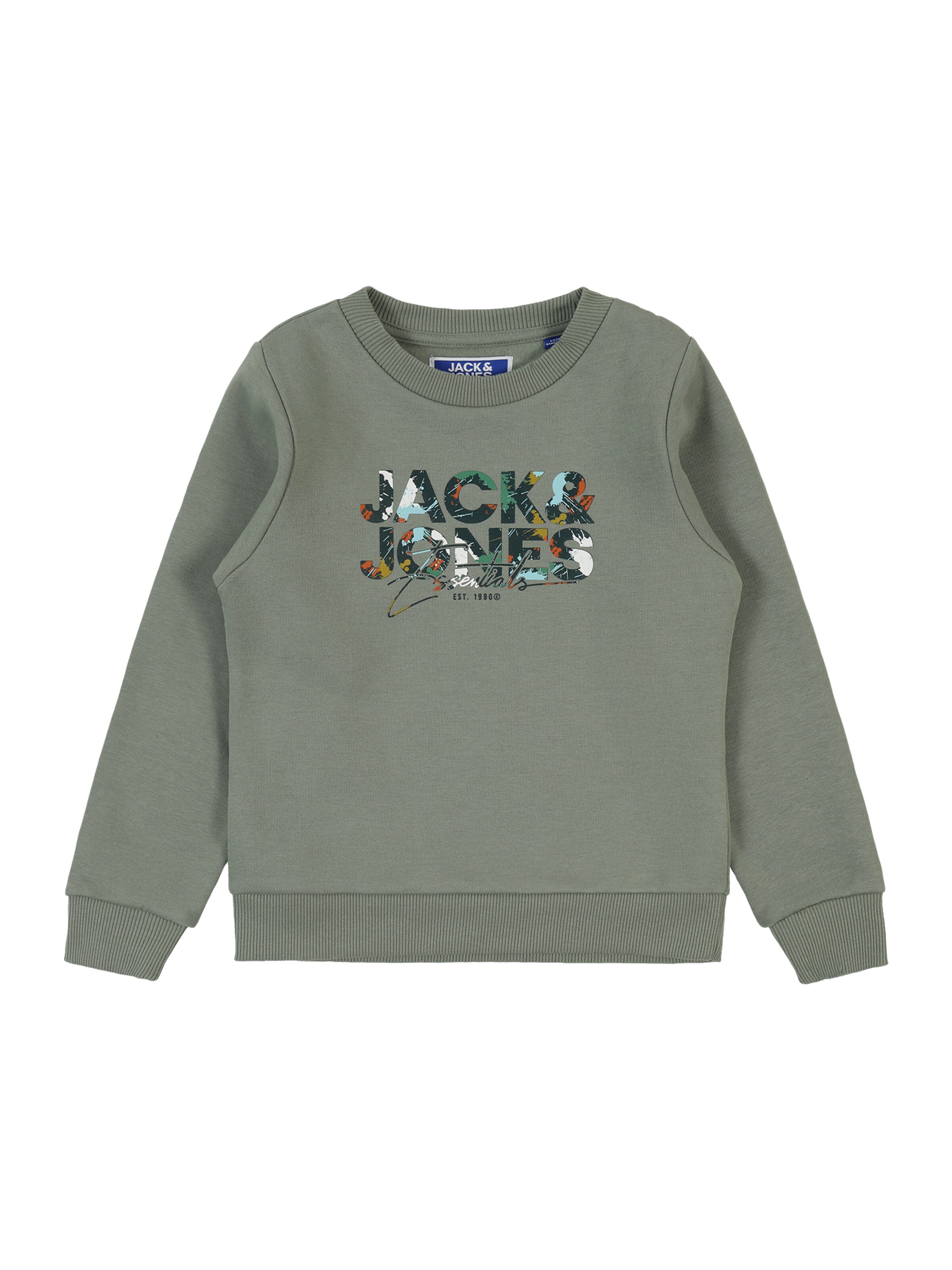 JACK & JONES MINI Sweatshirt 'JJGEPLAS' in Green: front