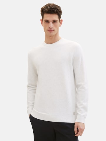 TOM TAILOR Sweater in White: front