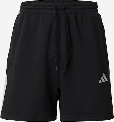 ADIDAS SPORTSWEAR Urheiluhousut 'ESS' värissä musta / valkoinen, Tuotenäkymä