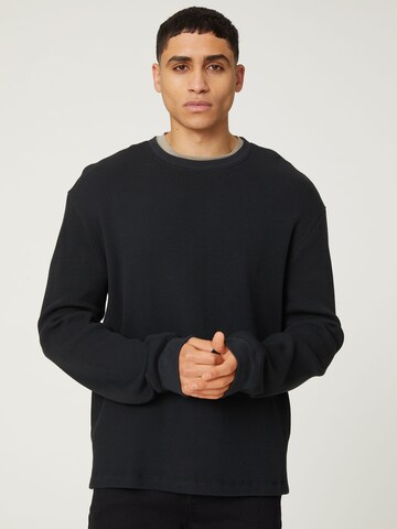 DAN FOX APPAREL Trui 'Christian' in Zwart: voorkant