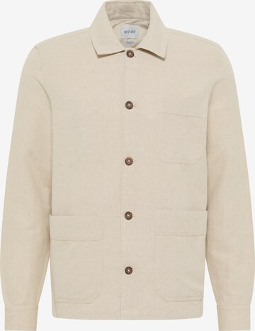 MUSTANG Regular fit Button Up Shirt in Beige: front