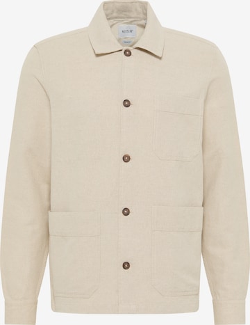 MUSTANG Regular fit Button Up Shirt in Beige: front