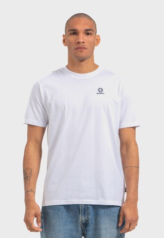 Oldskull Shirt 'Asian Blossom Queen' in White: front