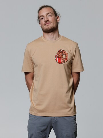T-Shirt 'Seemann' Watapparel en beige : devant