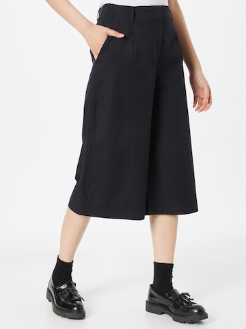 ESPRIT Kalhoty se sklady v pase – černá: přední strana