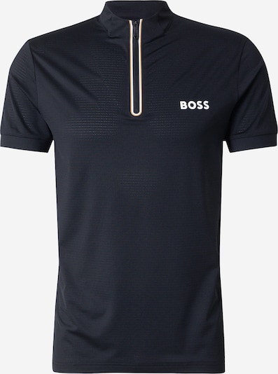 BOSS Tehnička sportska majica 'Taylor TOC' u tamno bež / crna / bijela, Pregled proizvoda