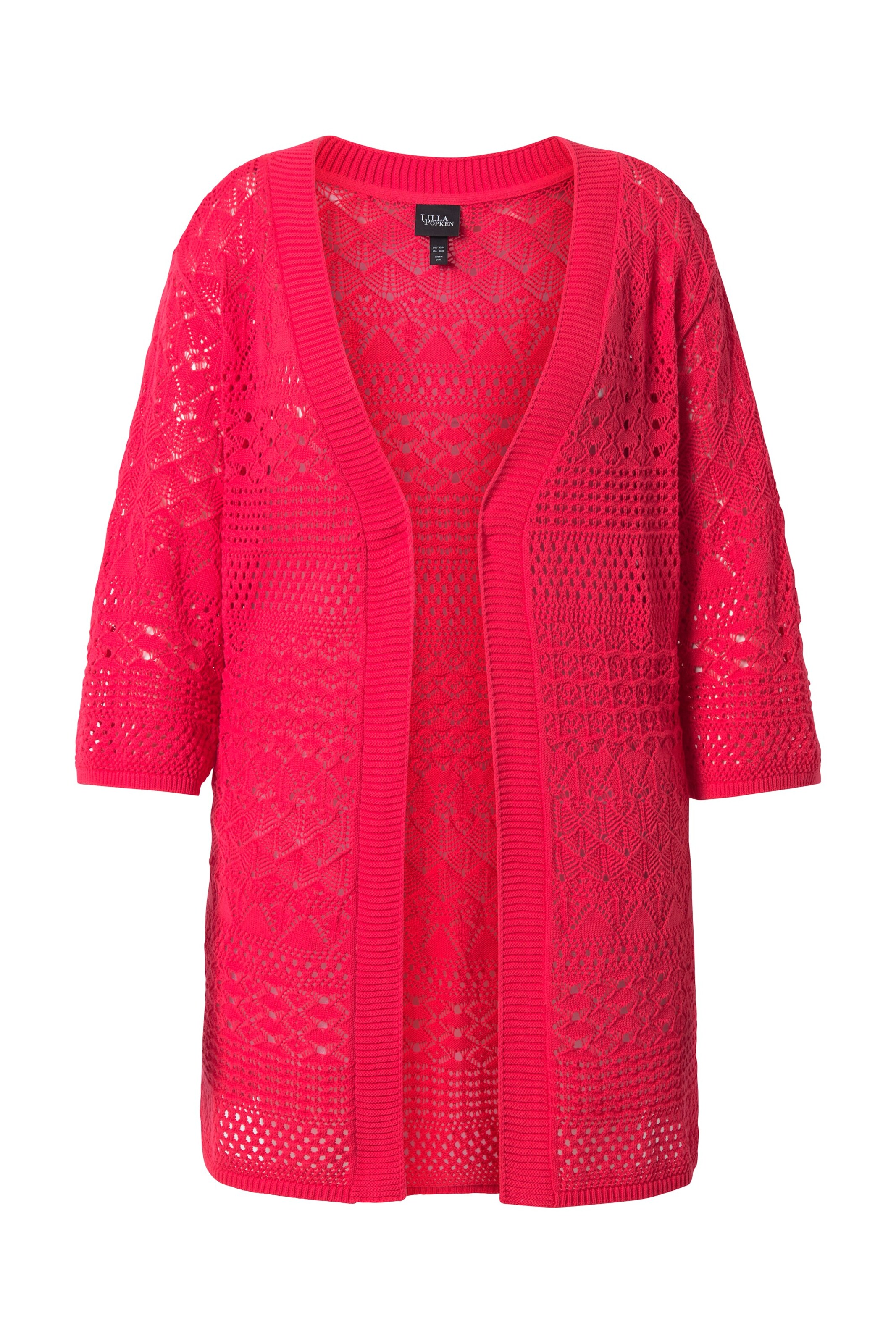 Ulla Popken Strickjacke in Pink: Vorderseite