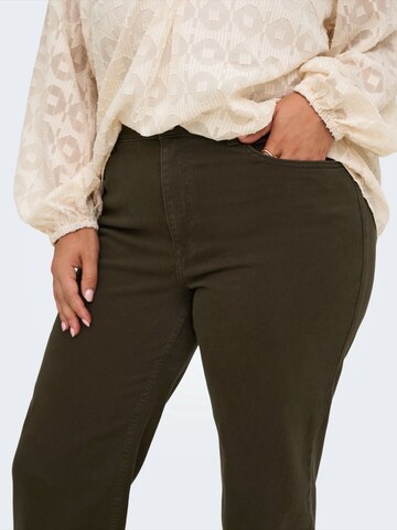 ONLY Carmakoma Wide leg Jeans 'CARWILLY' in Brown