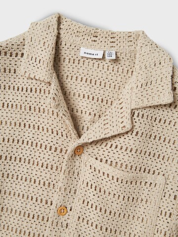 NAME IT Comfort Fit Skjorte i beige