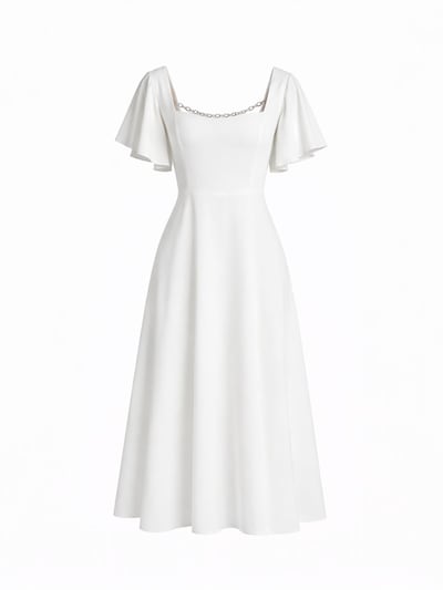 Elena Athanasiadou Cocktail Dress 'Butterfly' in White, Item view