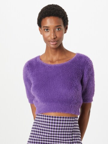 T-shirt Oval Square en violet : devant