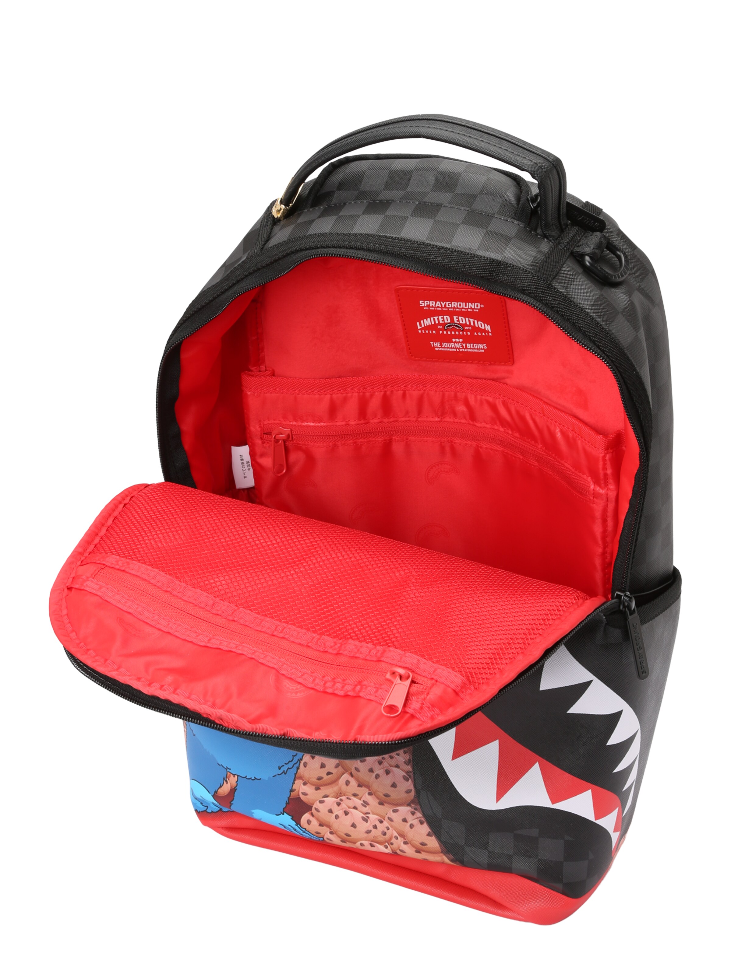 Sprayground - Mochila 'SESAME STREET COOKIE MONSTER SNEAKING' em mistura de cores