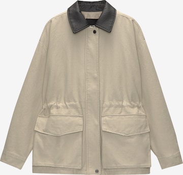 Pull&Bear Tussenjas in Beige: voorkant