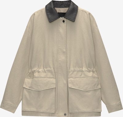 Pull&Bear Prechodná bunda - piesková / čierna, Produkt