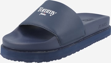 Tommy Jeans Beach & Pool Shoes in Blue: front