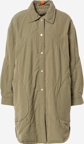 g-lab Between-seasons coat 'Chai' in Green: front