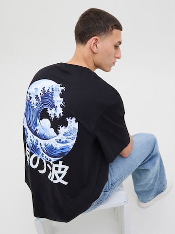 JACK & JONES Shirt 'JORFuji' in Black
