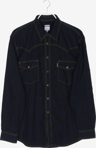 MOSCHINO Button Up Shirt in L in Blue: front