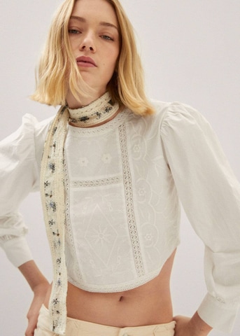 MANGO Blouse 'Closed' in Wit