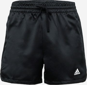 Regular Pantaloni sport 'Satin' de la ADIDAS SPORTSWEAR pe negru: față