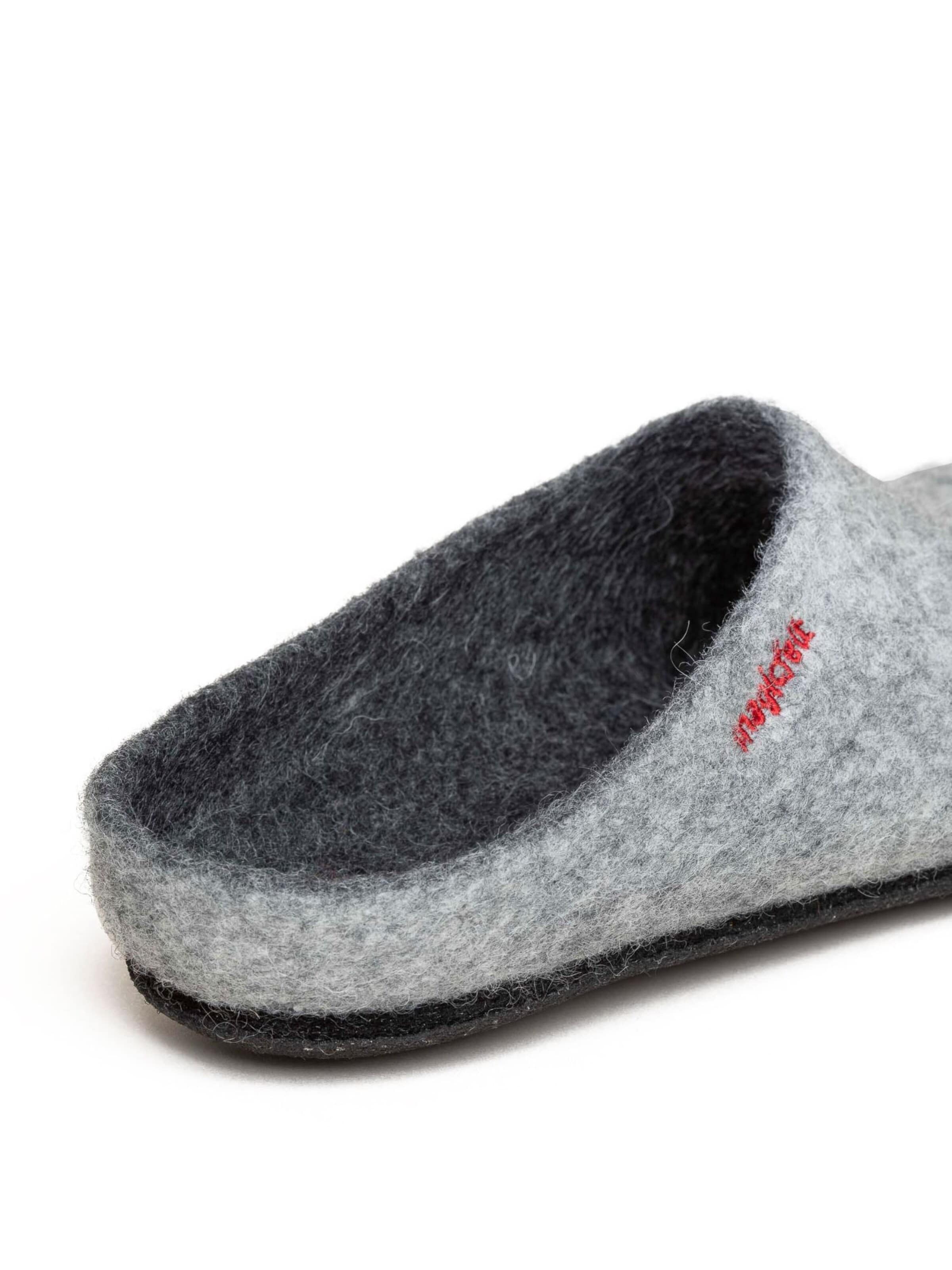 MagicFelt Slippers 'Filzpantoffel Magicfelt 709' in Grey