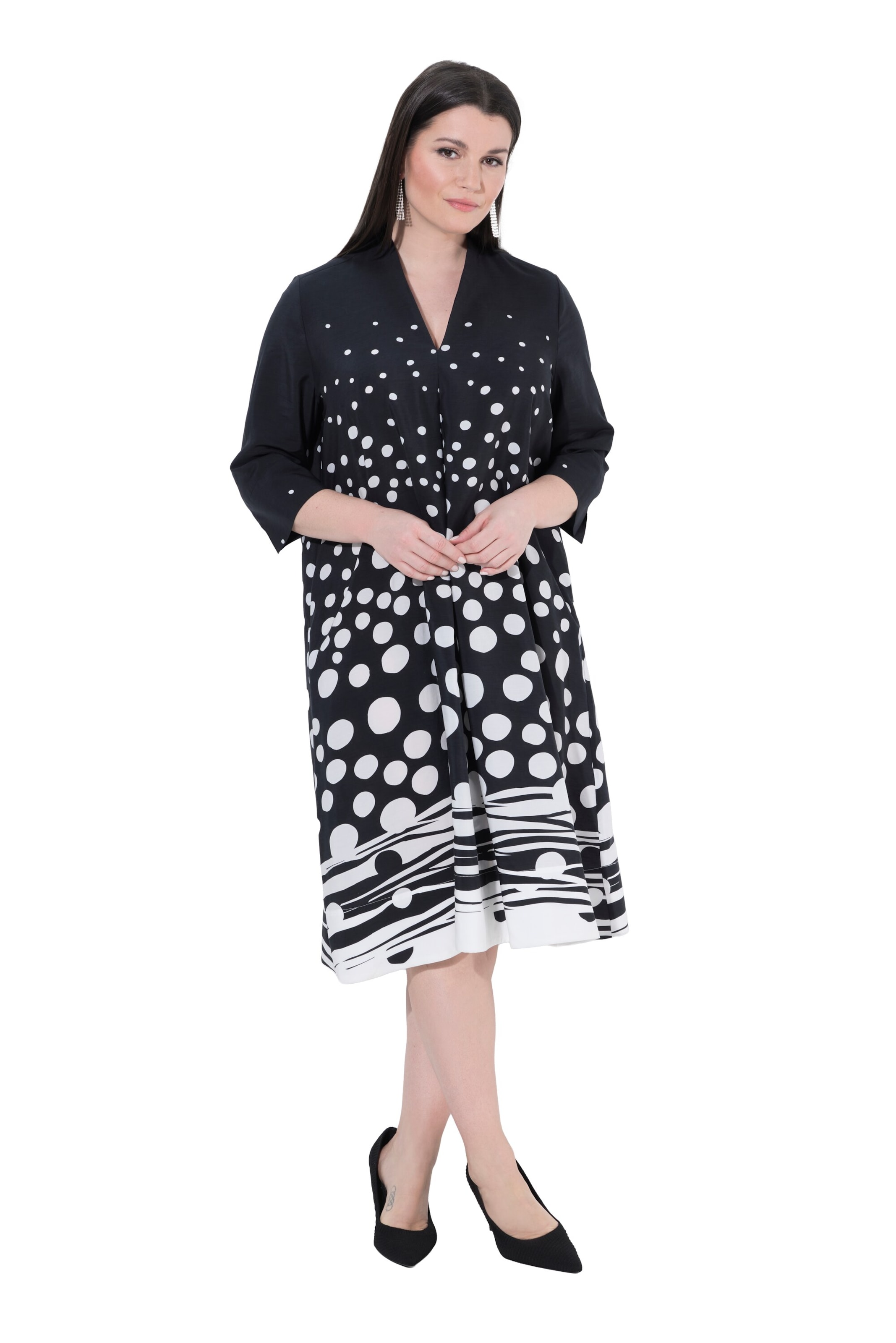 Ulla Popken Dress in Black: front