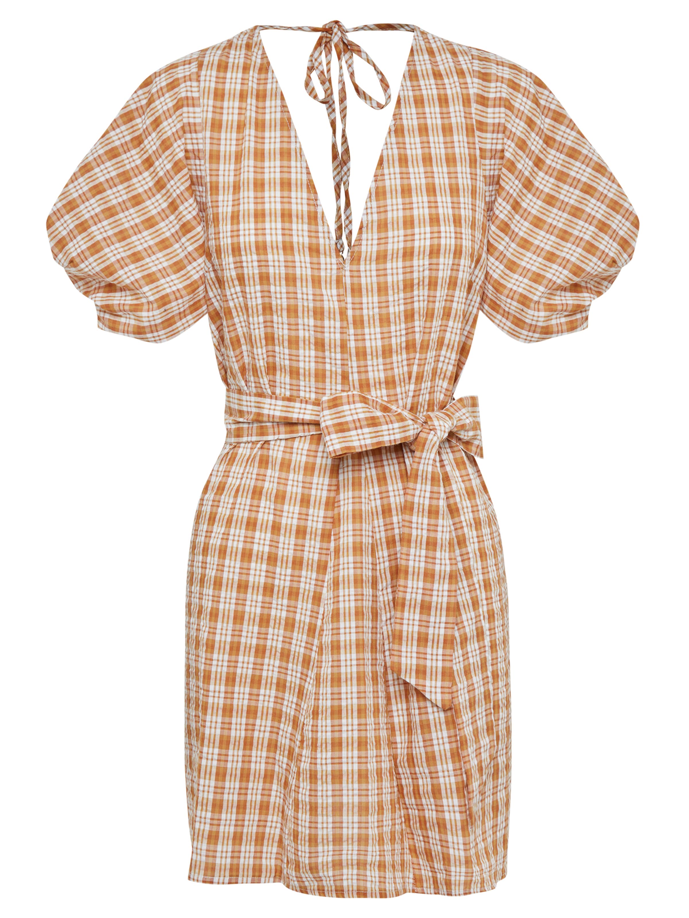 The Fated Φόρεμα 'Aiden' σε καφέ: μπροστά