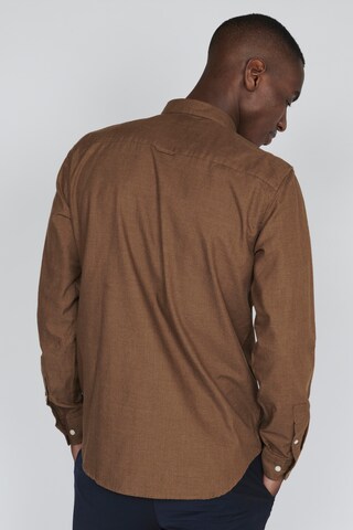 Matinique Regular fit Button Up Shirt 'Trostol ' in Brown
