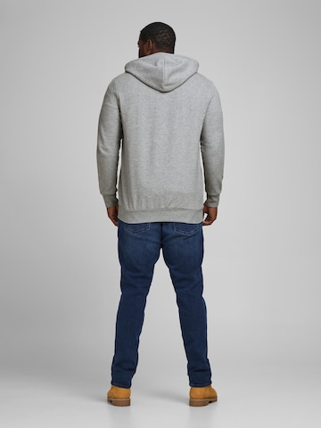 Jack & Jones Plus - Sudadera con cremallera en gris