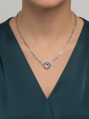 Sergio Engel Ketting 'Cosmic Kette 04 Elegante Edelstahlkette mit Cosmic-Kristall-Anhänger' in Roze: voorkant