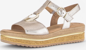 GABOR Strap Sandals in Gold: front