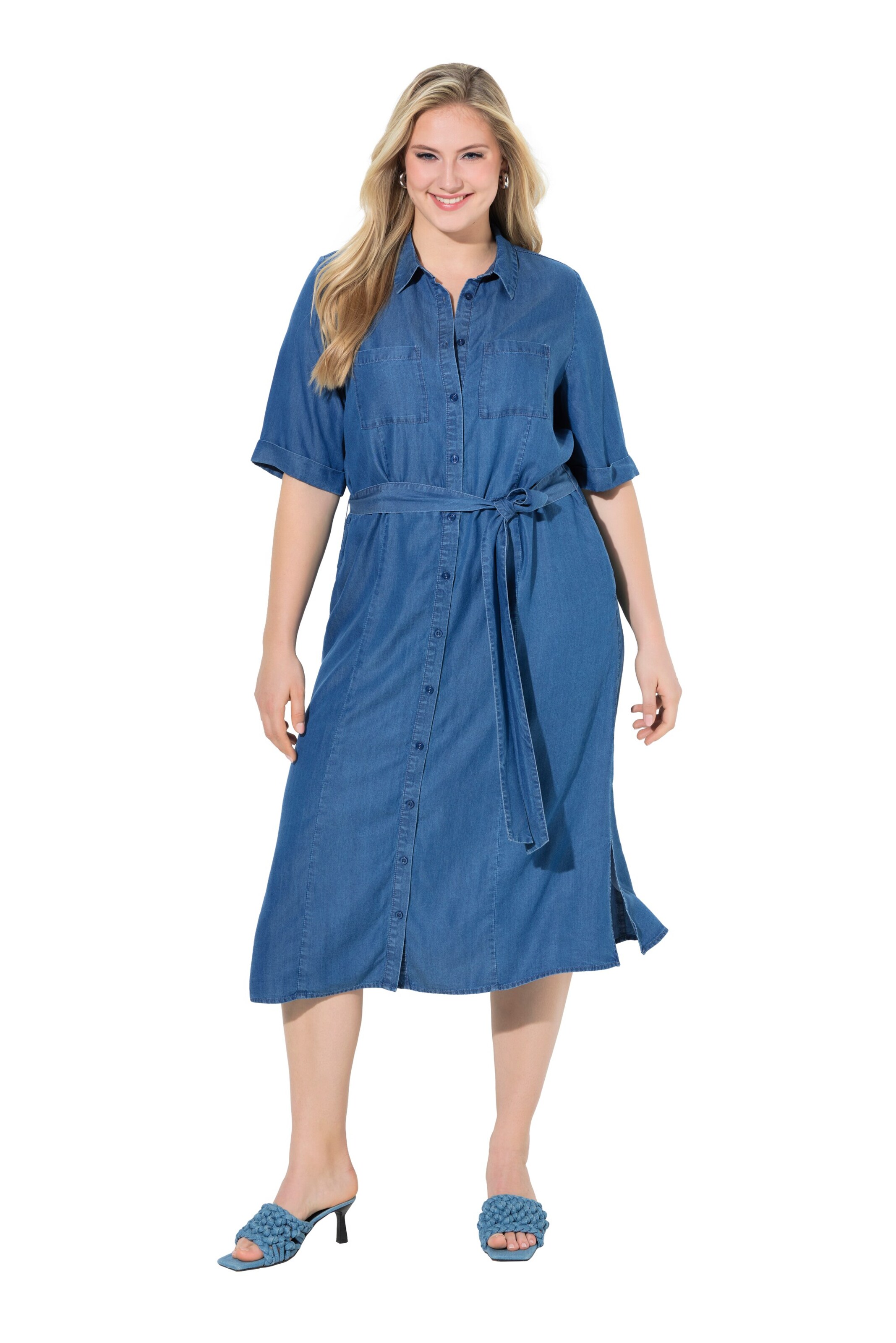 Ulla Popken Kleid in Blau: Vorderseite