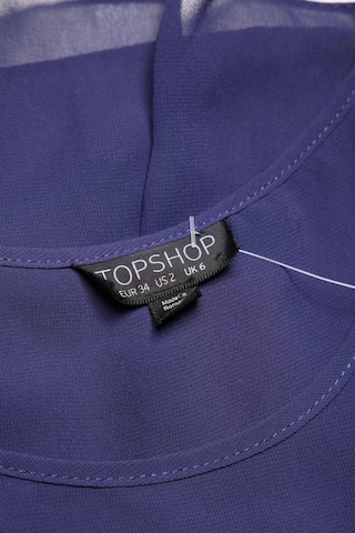 TOPSHOP Ärmellose Bluse XXS in Blau