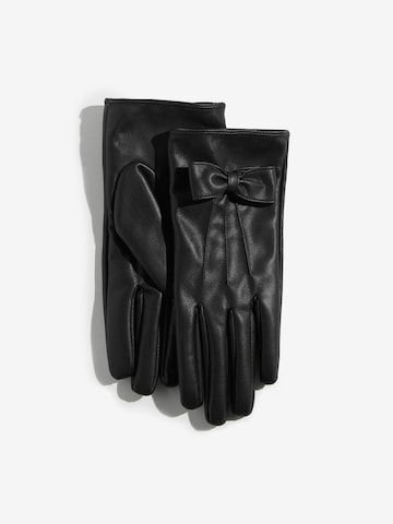 Gants love & roses en noir
