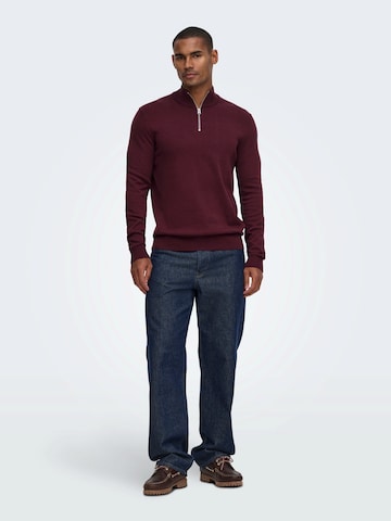 Only & Sons Pullover 'ONSALEX' in Rot