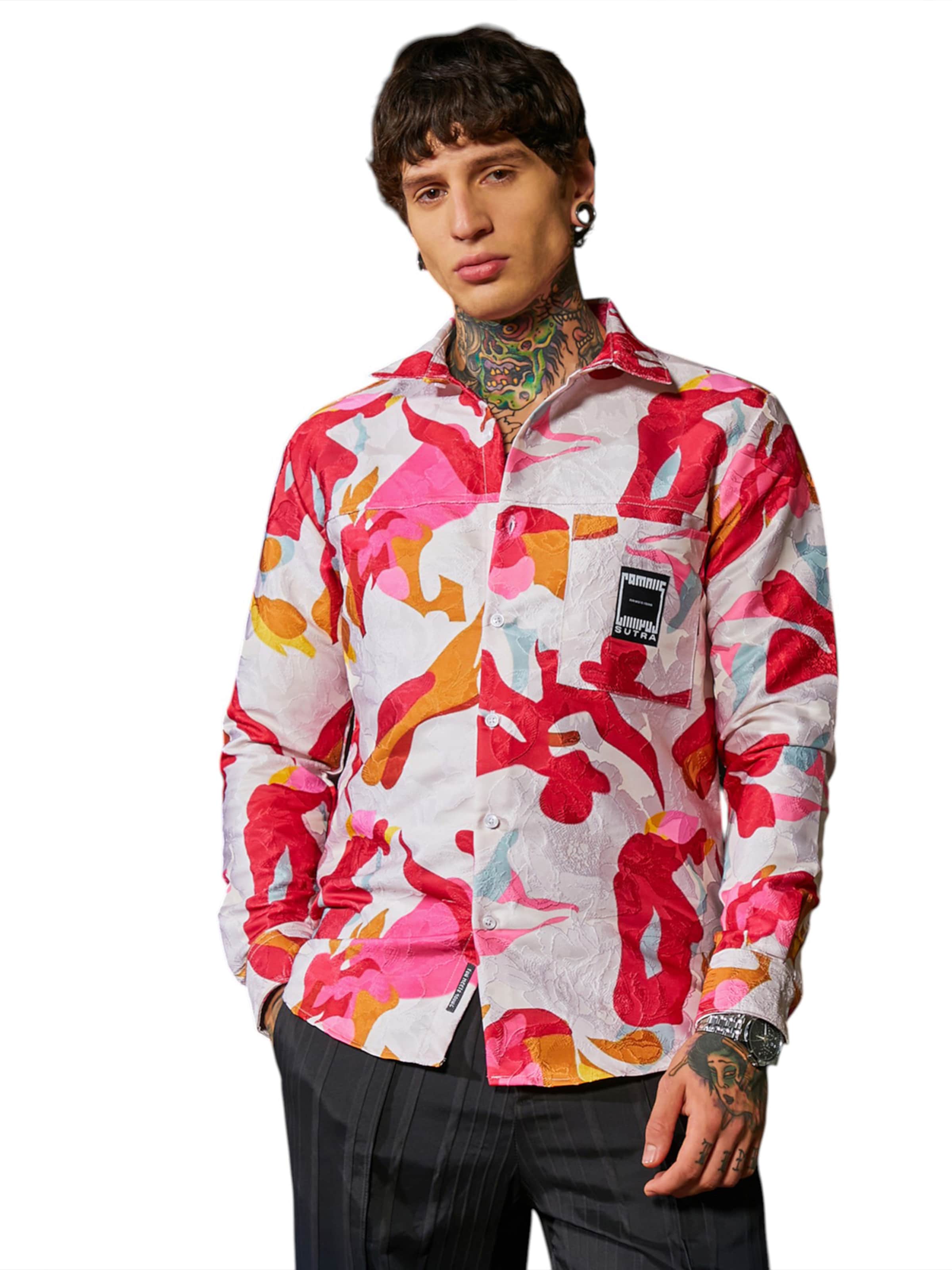 sarkans Campus Sutra Komforta piegriezums Krekls 'Kimber': no priekšpuses