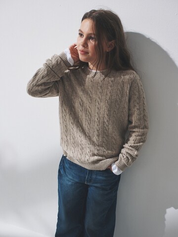 The Set Sweater in Brown: front