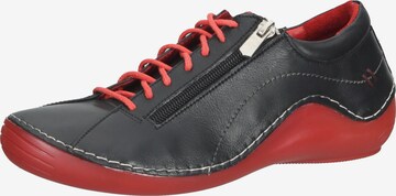 COSMOS COMFORT Athletic Lace-Up Shoes in Black: front