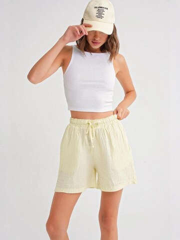 MixRay - Perna larga Calças em amarelo