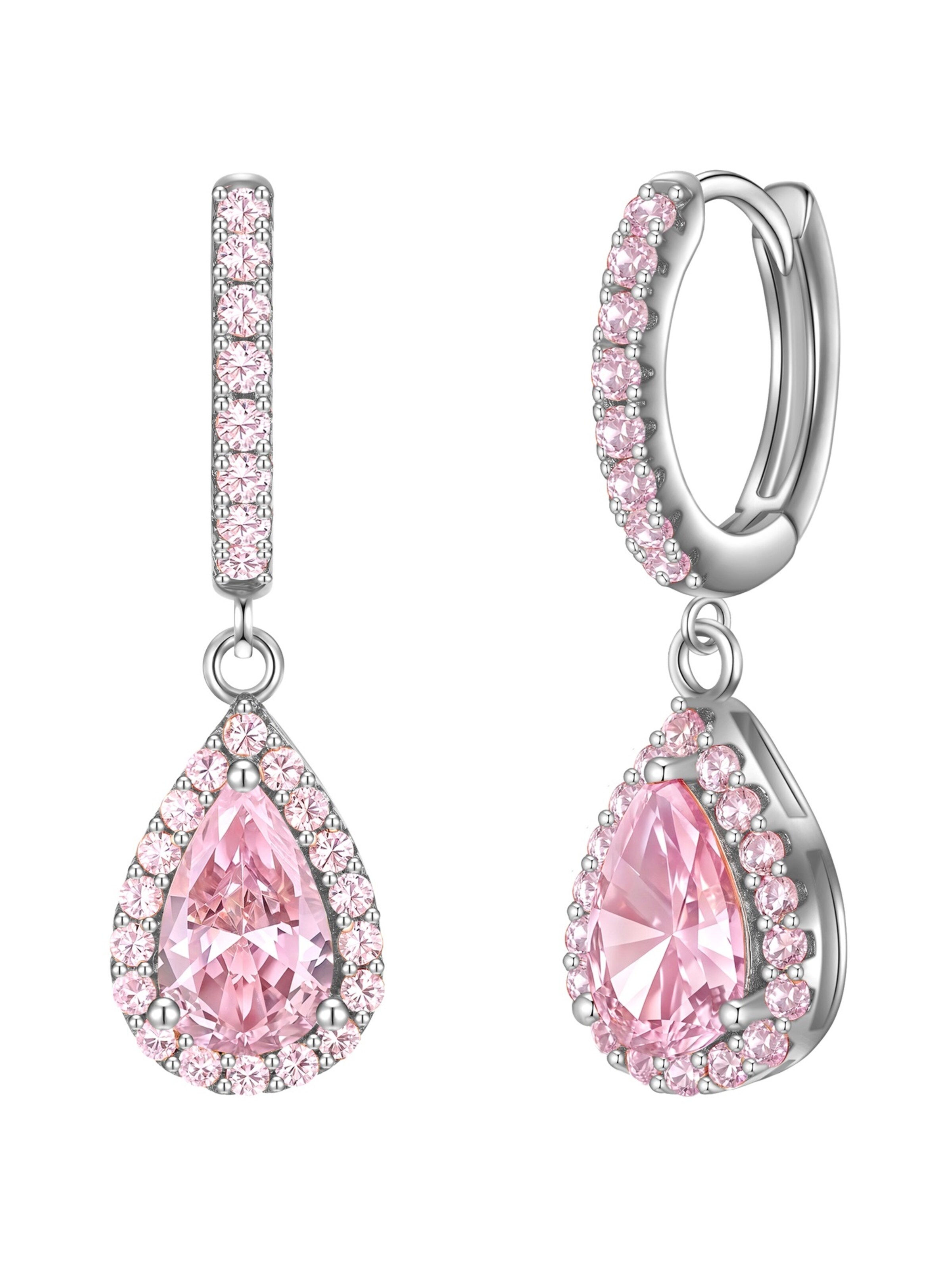 Glanzstücke München Oorbellen in de kleur Rosa / Zilver, Productweergave