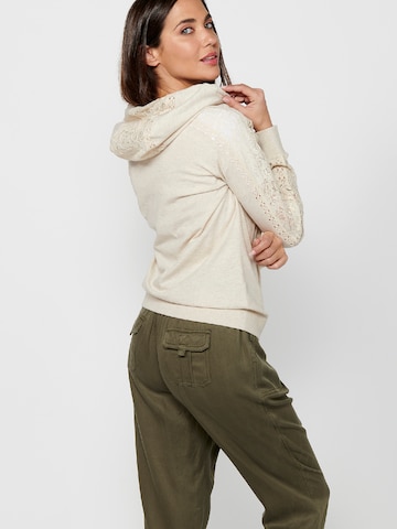 KOROSHI Sweatjacka i beige