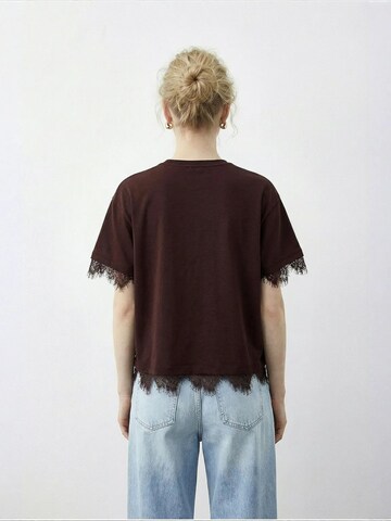 T-shirt 'T-Shirts' Bianco Lucci en marron