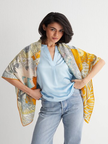 SILK & CASHMERE Blouse in Blue
