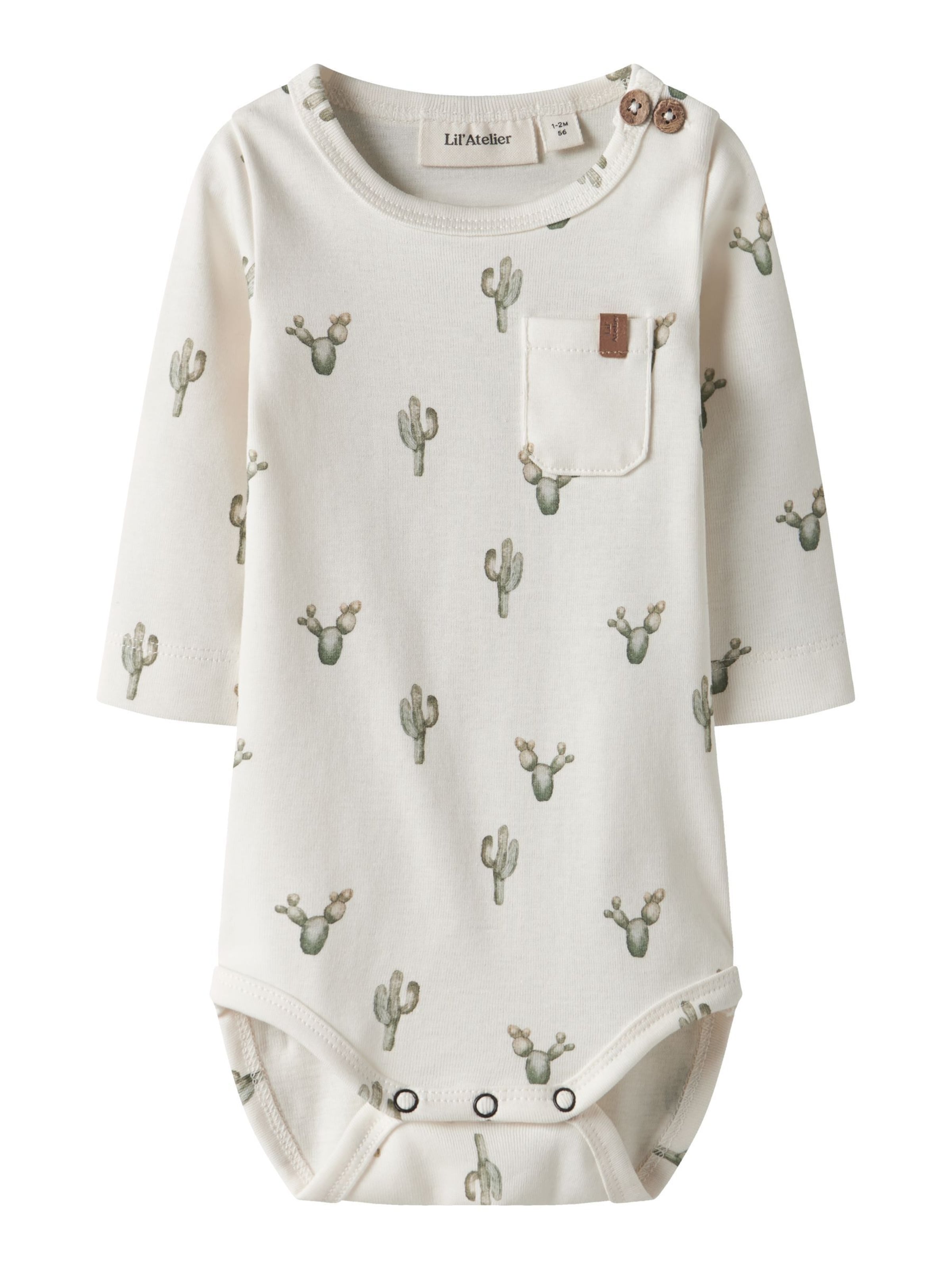 Lil'Atelier - Pijama entero/body en blanco: frente