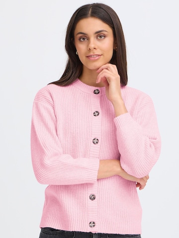 Oxmo Gebreid vest in Roze
