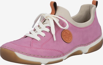 Baskets basses Rieker en rose : devant